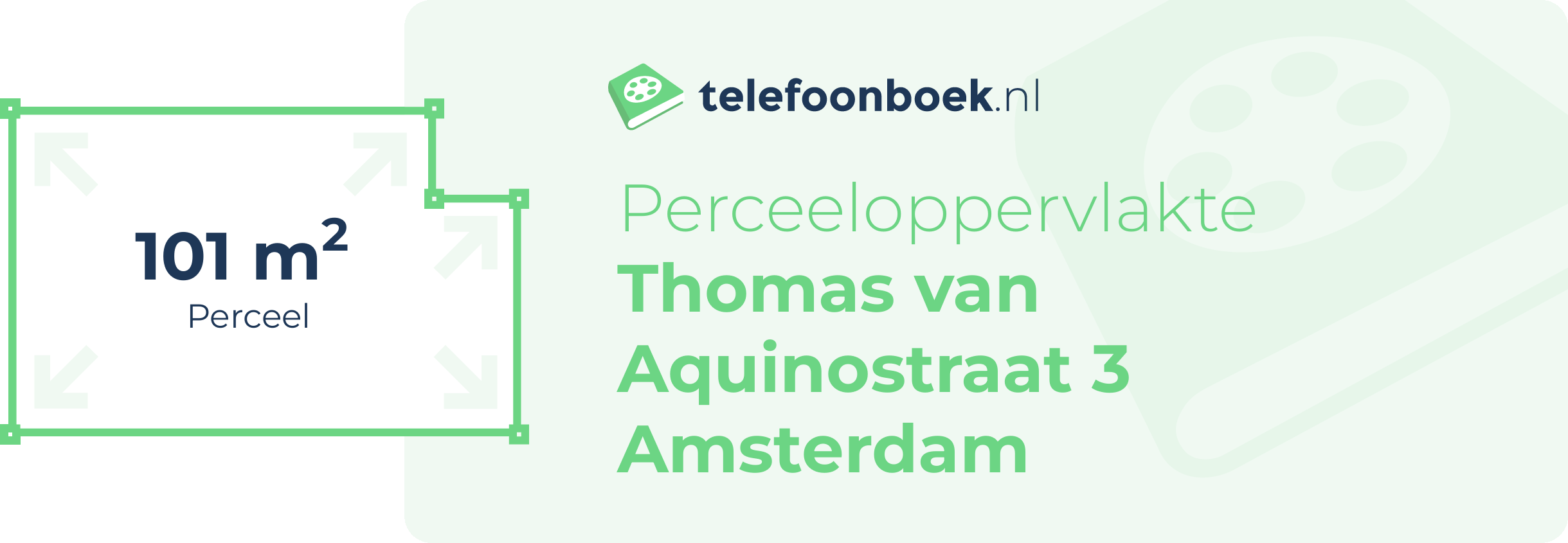 Perceeloppervlakte Thomas Van Aquinostraat 3 Amsterdam
