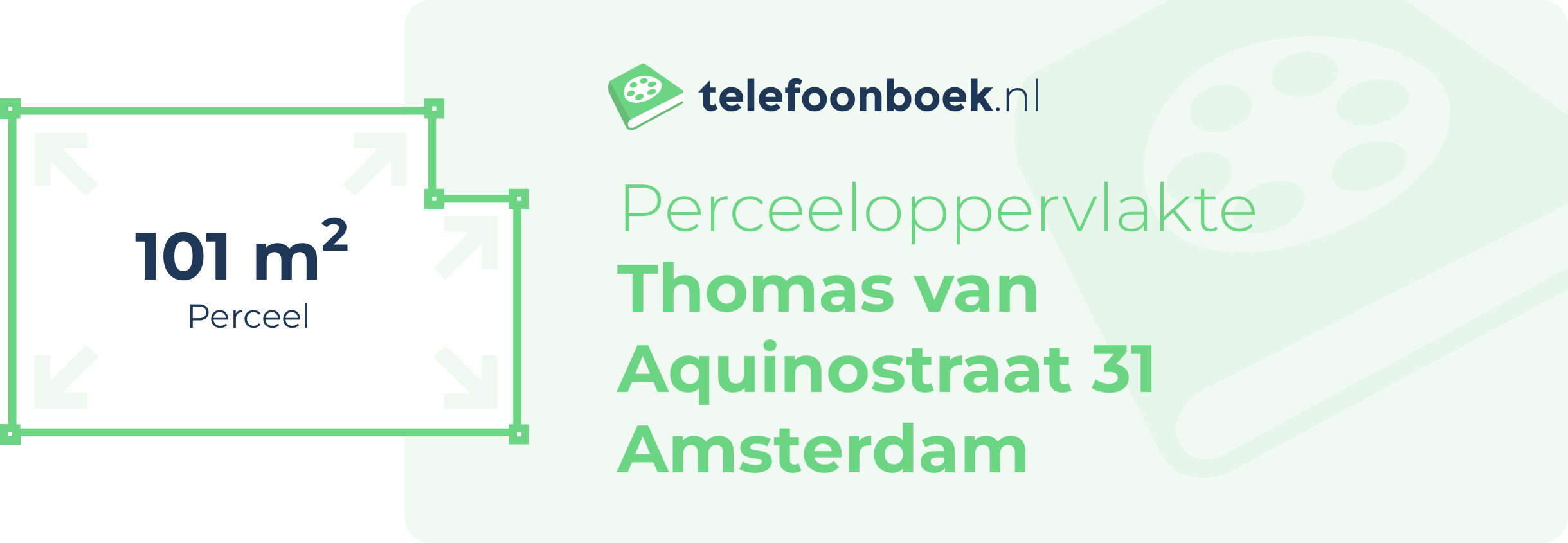 Perceeloppervlakte Thomas Van Aquinostraat 31 Amsterdam