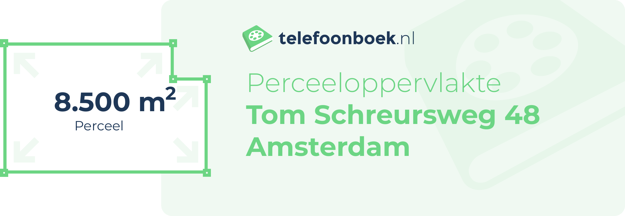 Perceeloppervlakte Tom Schreursweg 48 Amsterdam