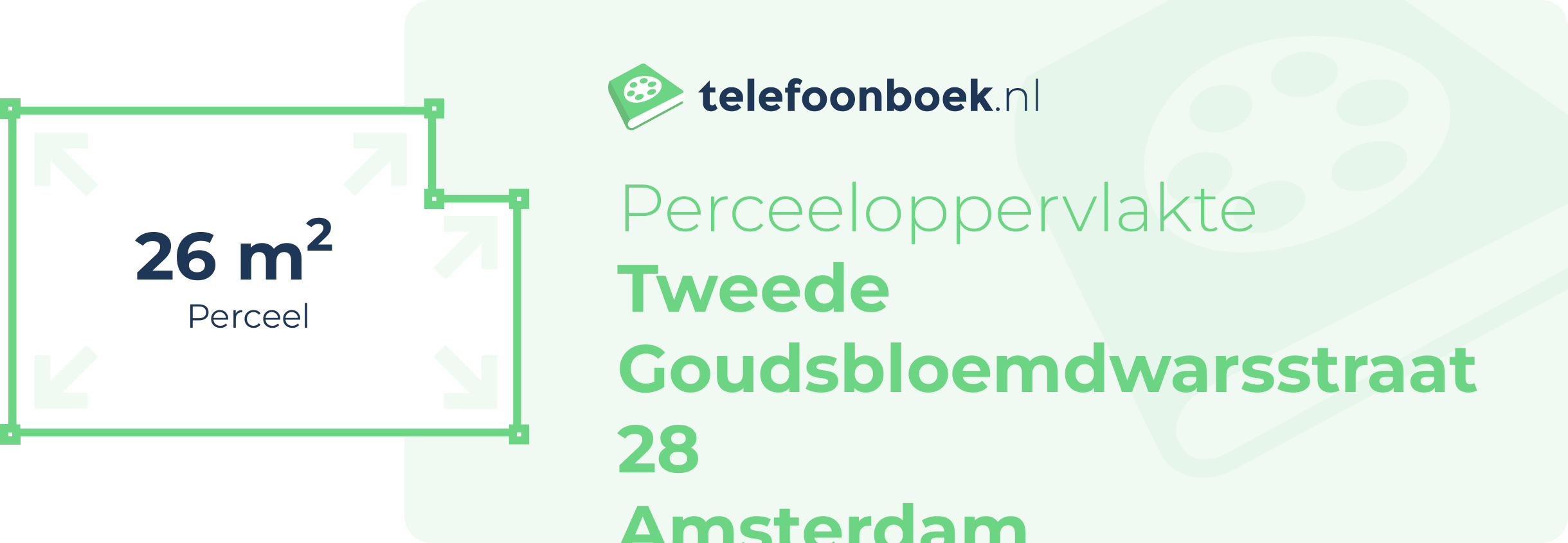 Perceeloppervlakte Tweede Goudsbloemdwarsstraat 28 Amsterdam