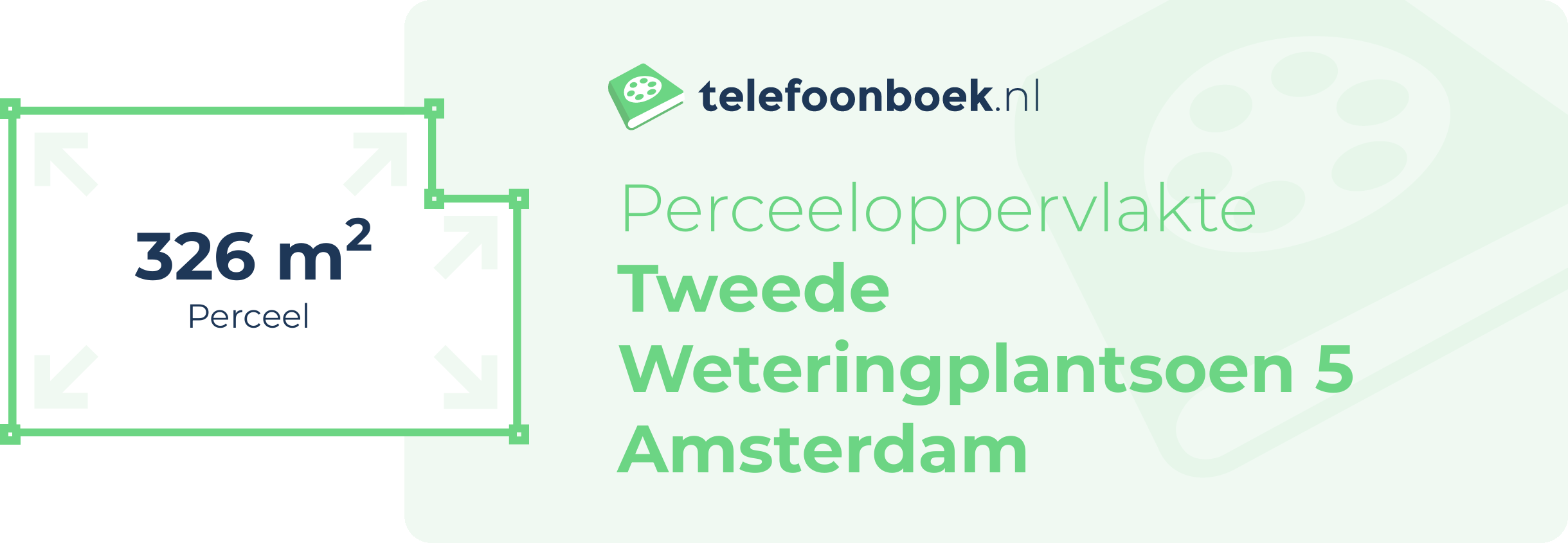 Perceeloppervlakte Tweede Weteringplantsoen 5 Amsterdam