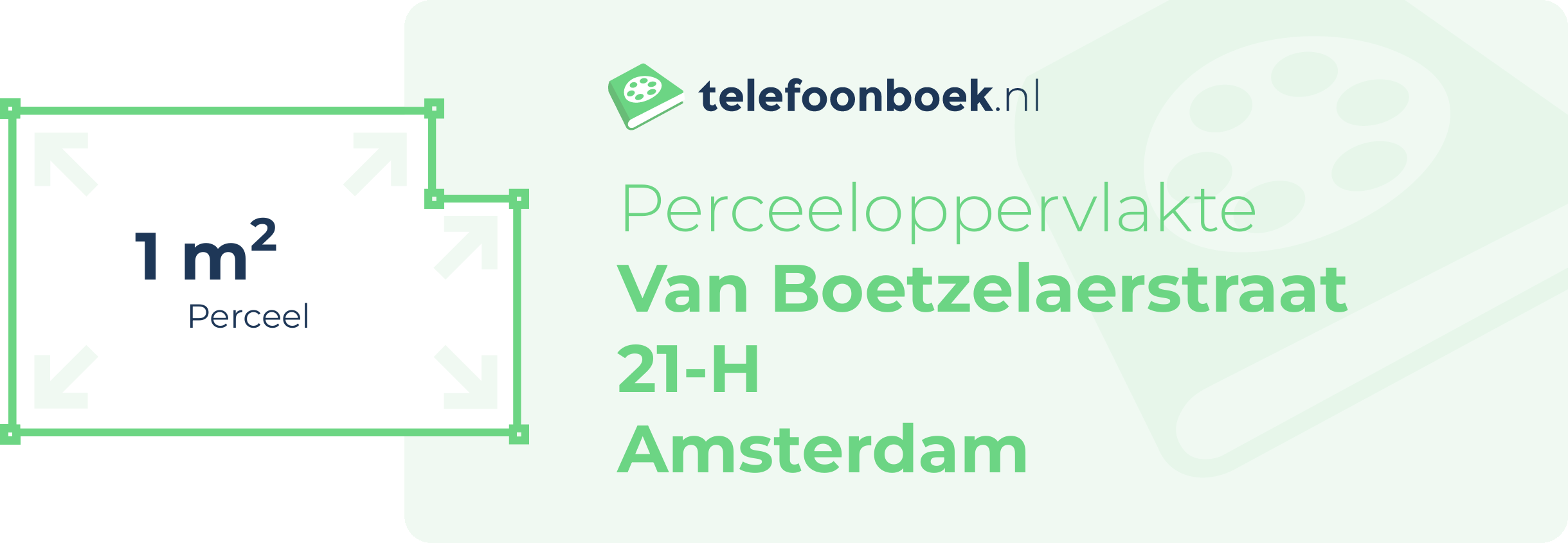 Perceeloppervlakte Van Boetzelaerstraat 21-H Amsterdam
