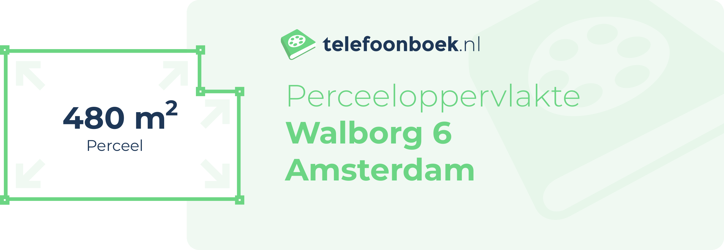 Perceeloppervlakte Walborg 6 Amsterdam