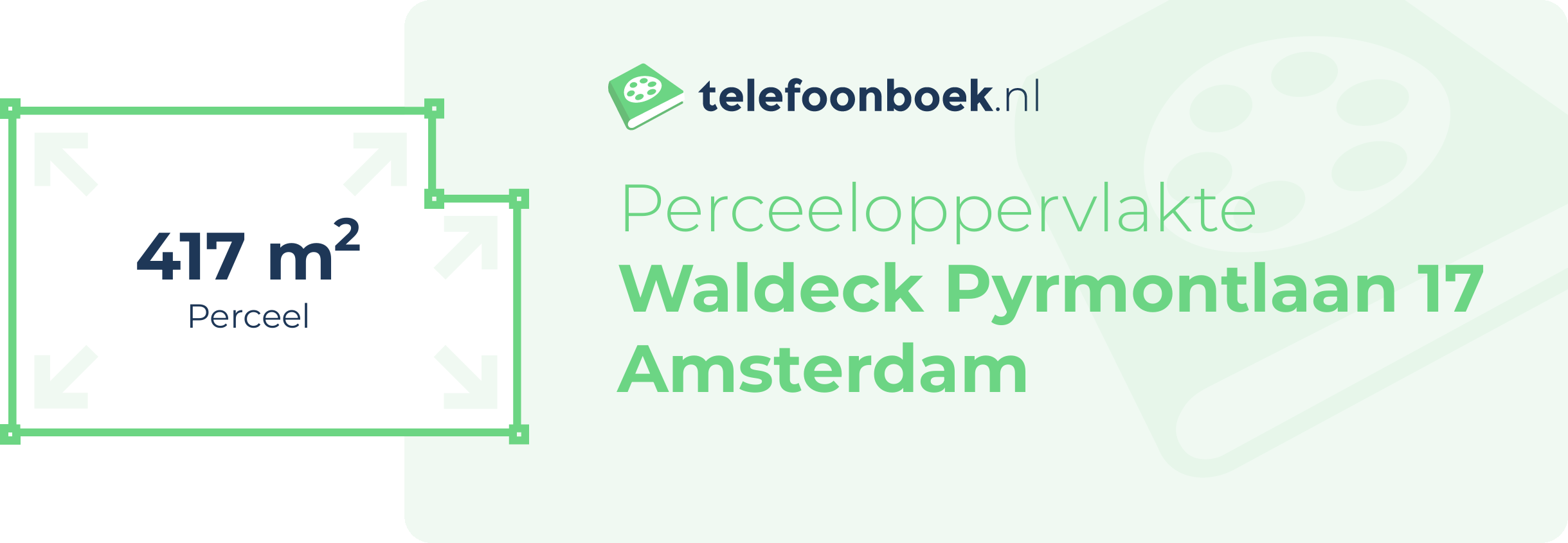 Perceeloppervlakte Waldeck Pyrmontlaan 17 Amsterdam