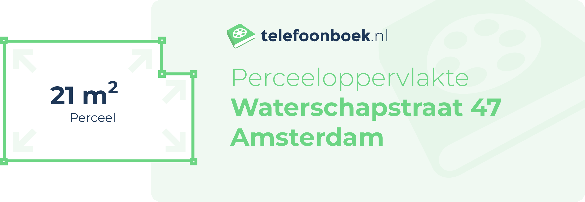 Perceeloppervlakte Waterschapstraat 47 Amsterdam