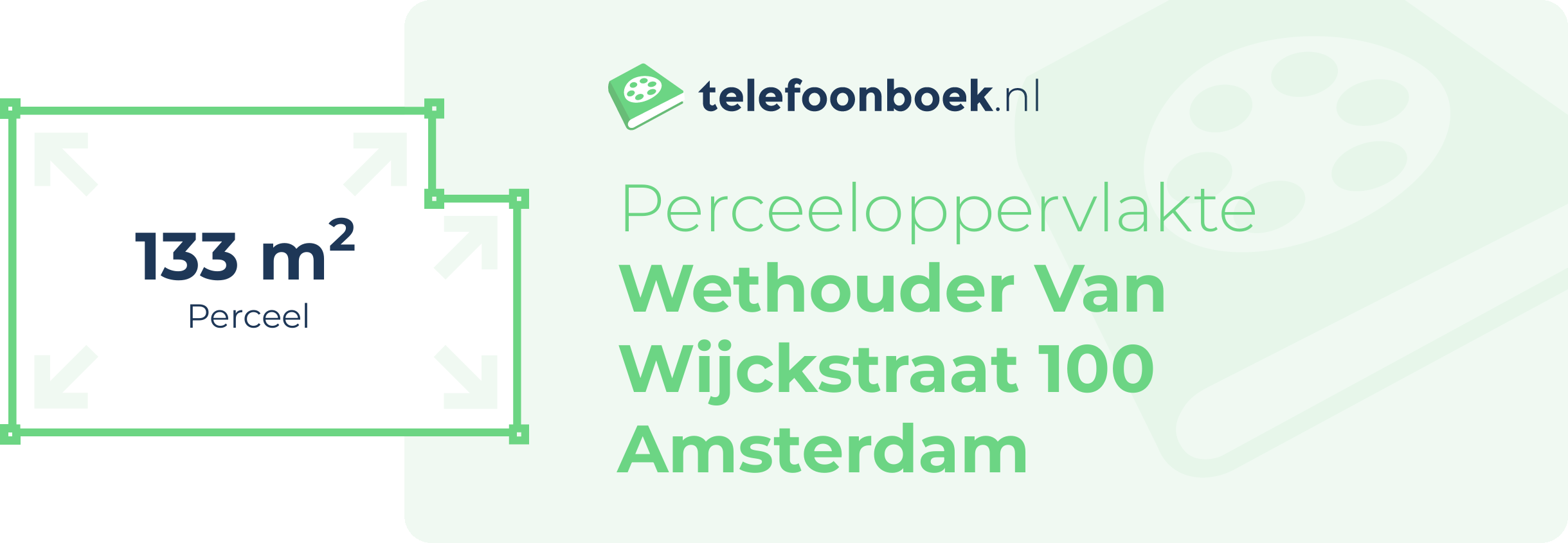Perceeloppervlakte Wethouder Van Wijckstraat 100 Amsterdam