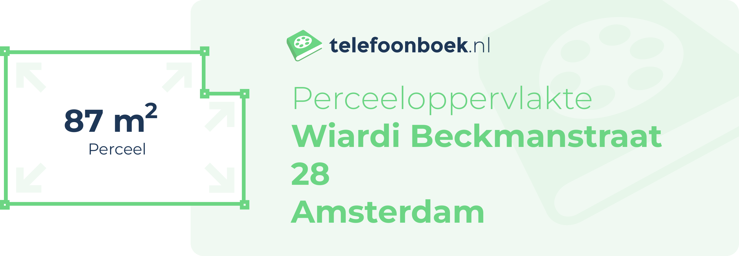 Perceeloppervlakte Wiardi Beckmanstraat 28 Amsterdam