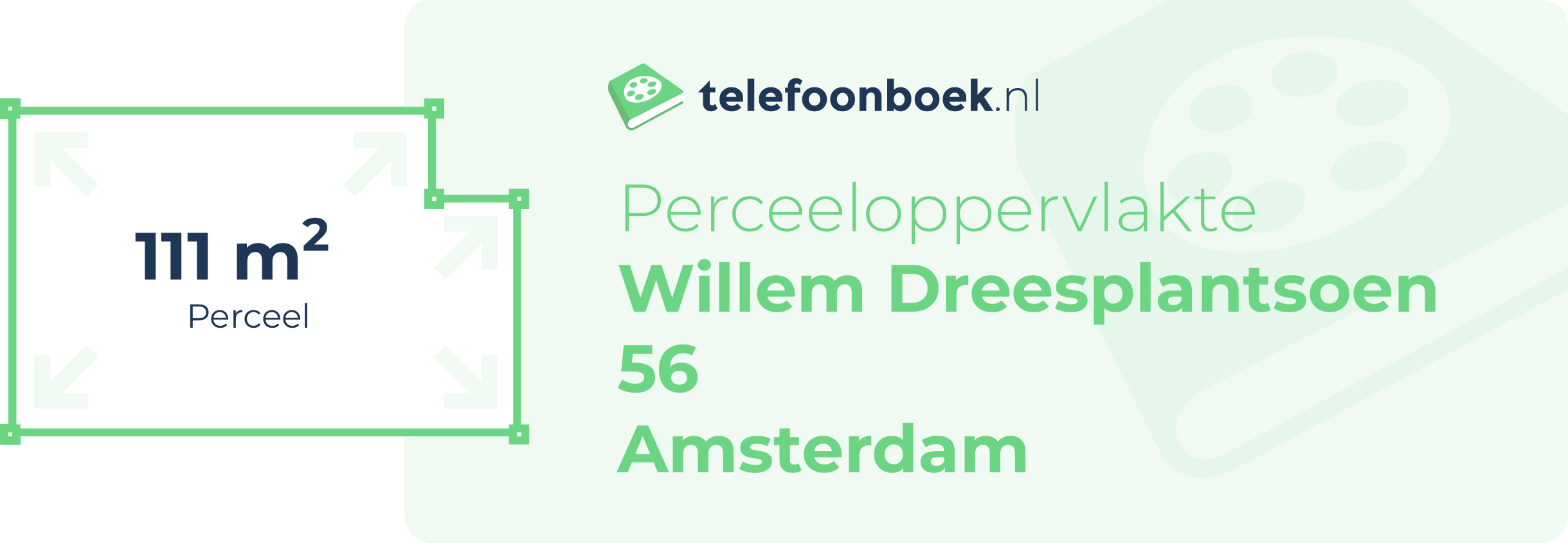 Perceeloppervlakte Willem Dreesplantsoen 56 Amsterdam