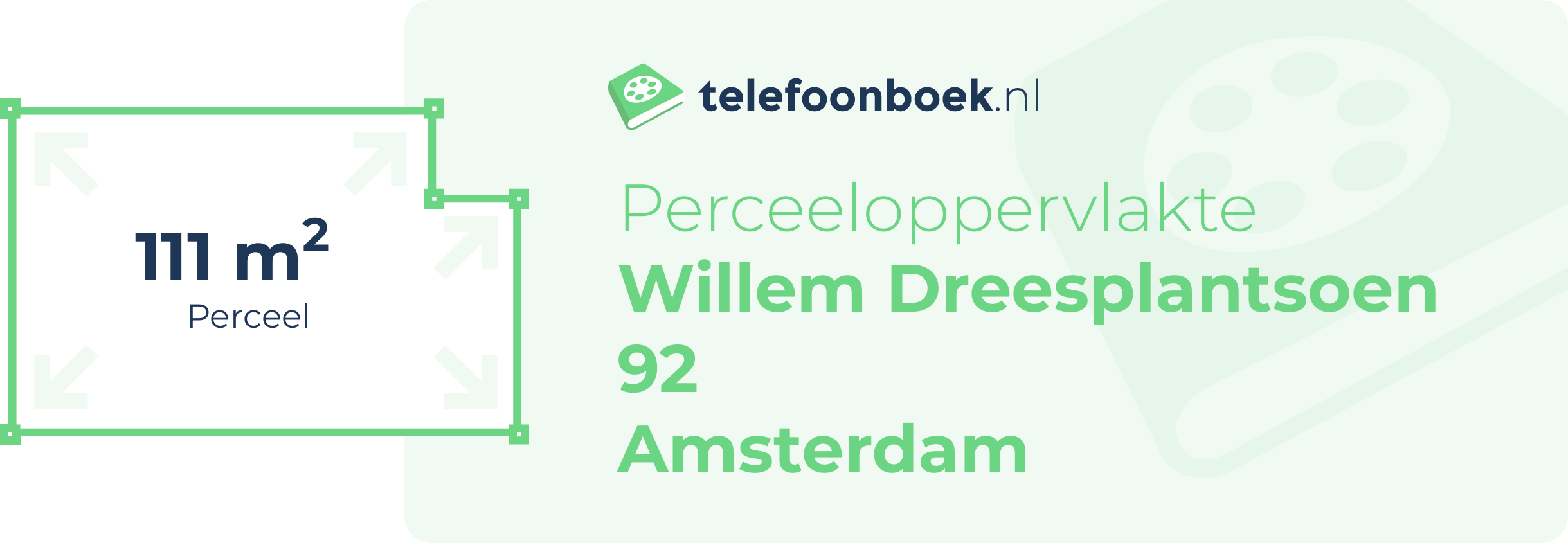 Perceeloppervlakte Willem Dreesplantsoen 92 Amsterdam
