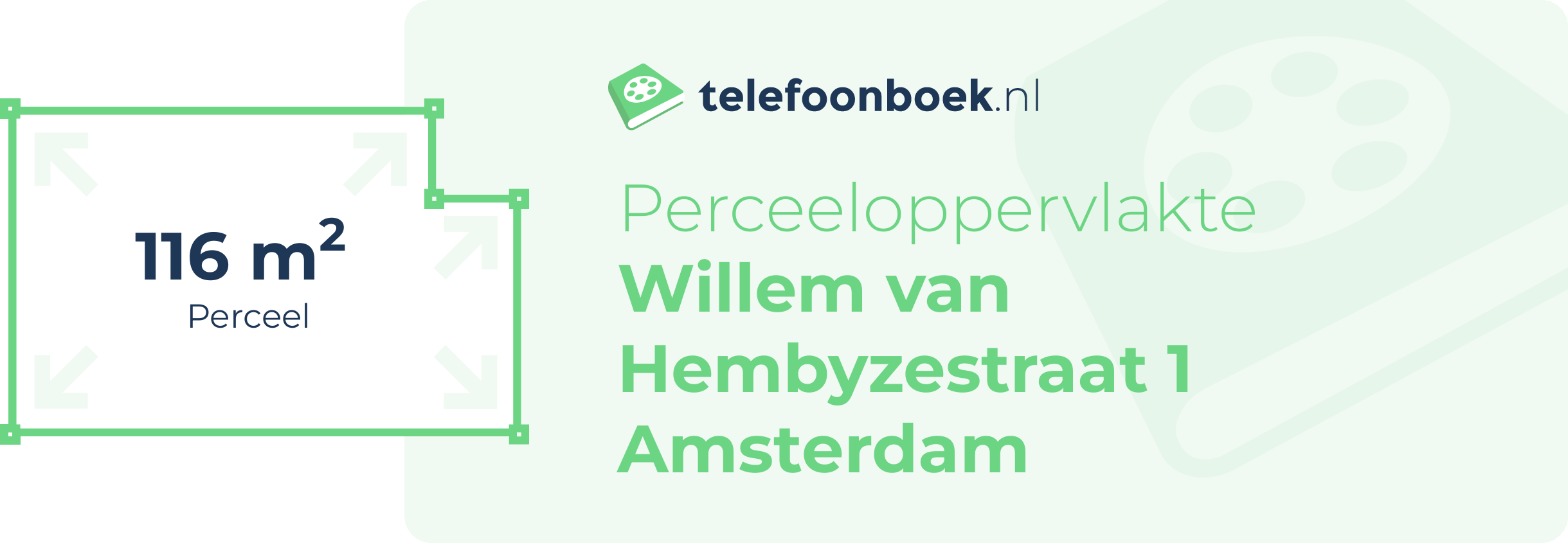 Perceeloppervlakte Willem Van Hembyzestraat 1 Amsterdam