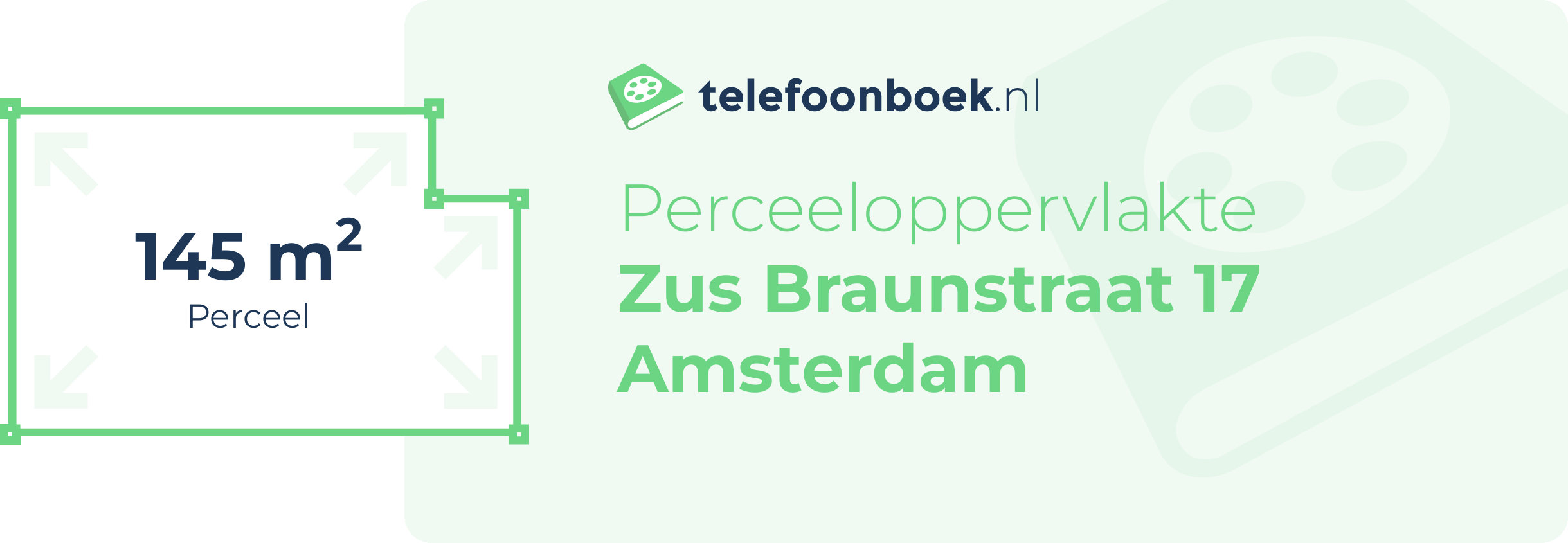 Perceeloppervlakte Zus Braunstraat 17 Amsterdam