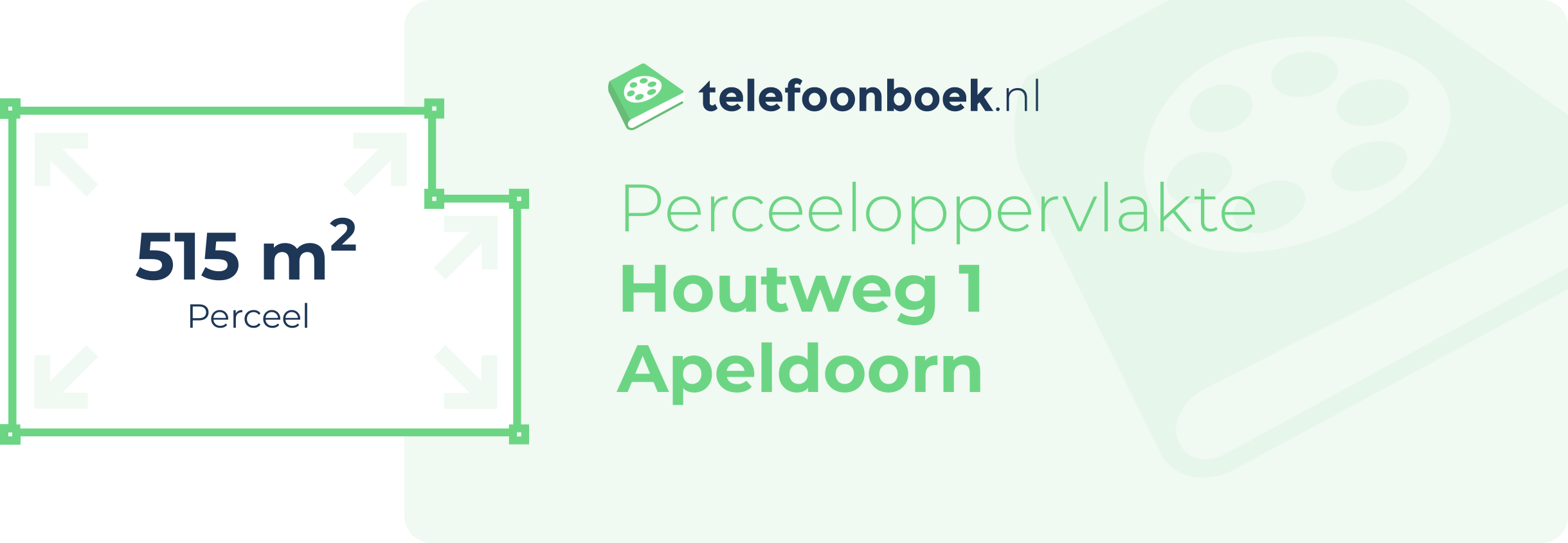 Perceeloppervlakte Houtweg 1 Apeldoorn