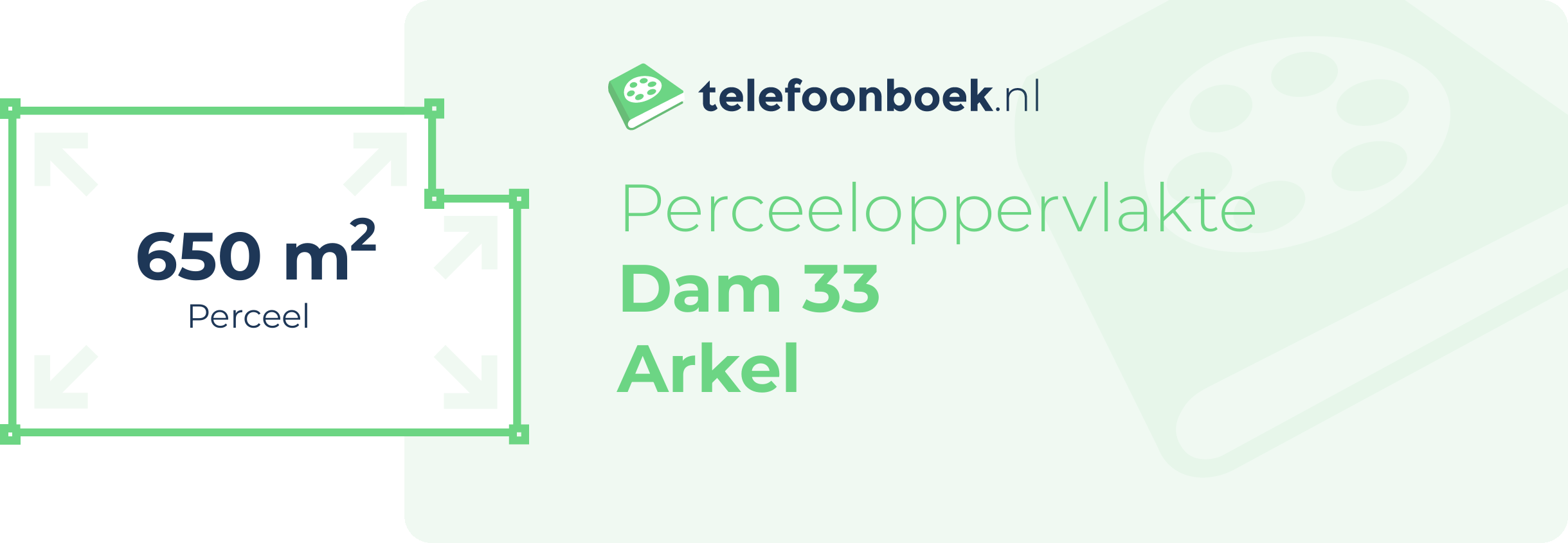 Perceeloppervlakte Dam 33 Arkel