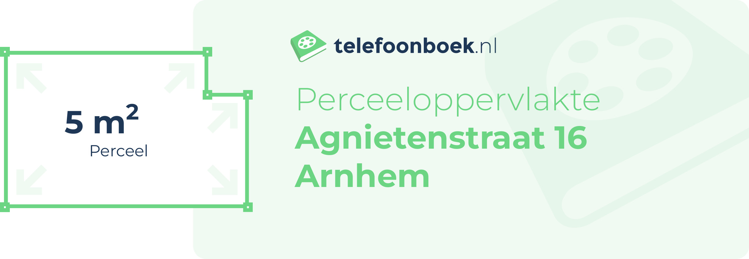 Perceeloppervlakte Agnietenstraat 16 Arnhem