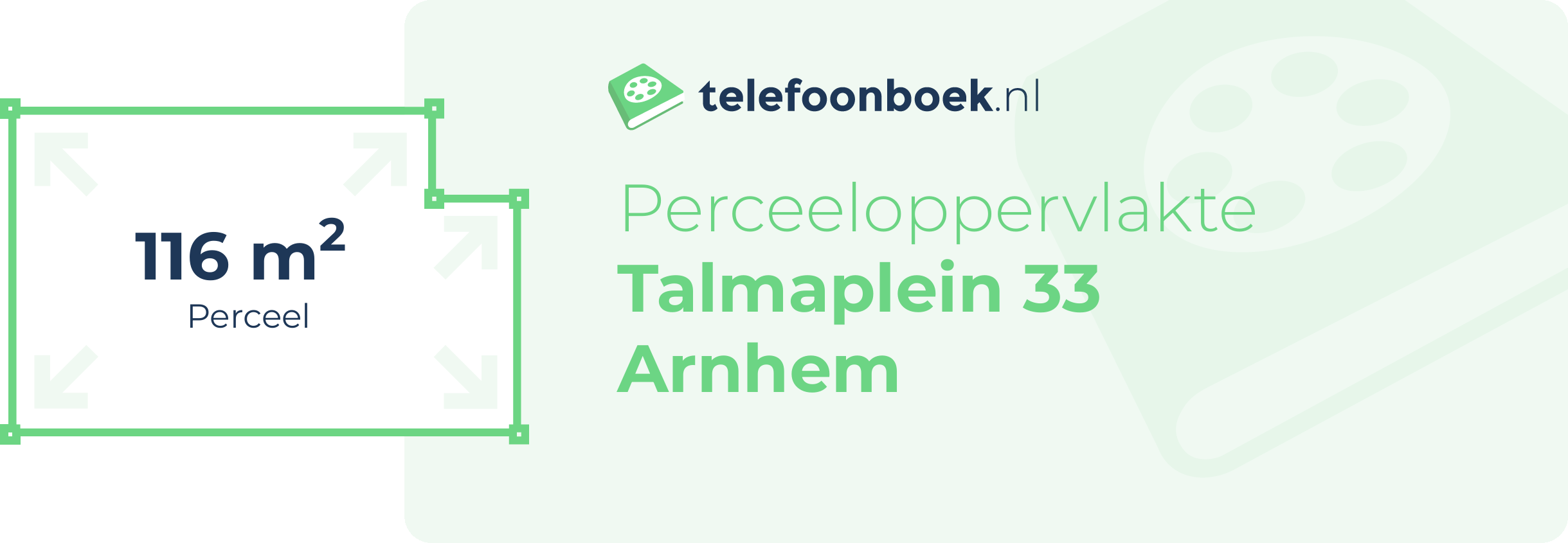 Perceeloppervlakte Talmaplein 33 Arnhem