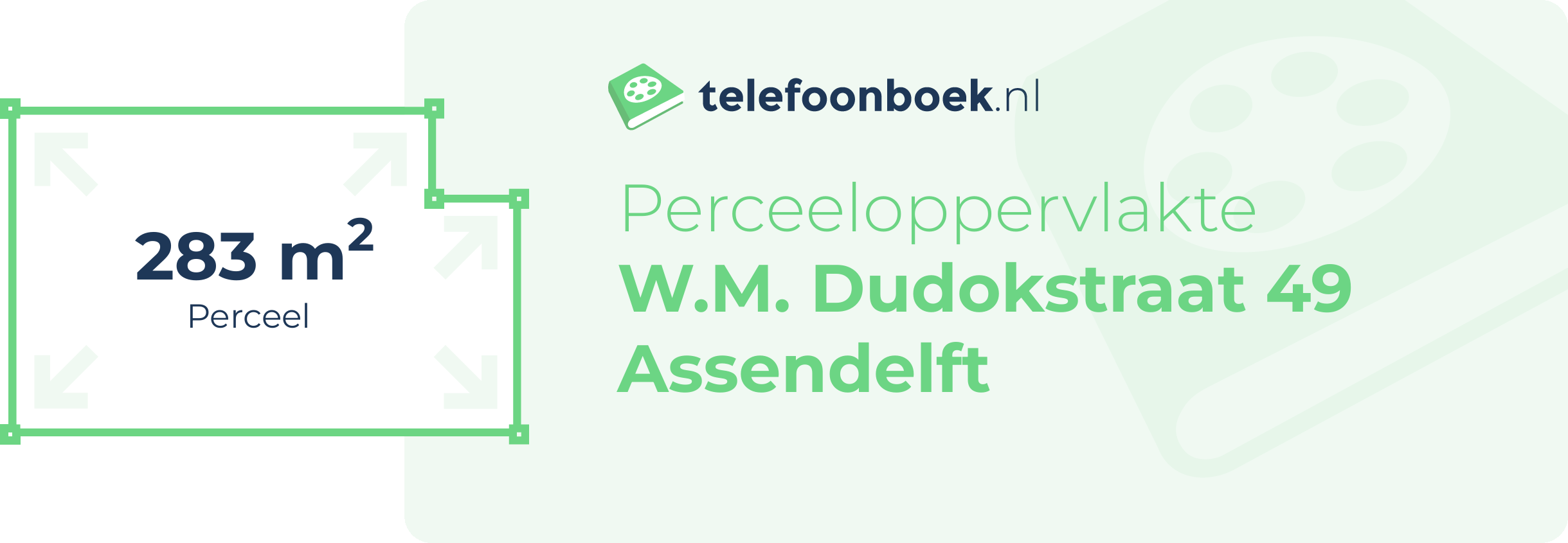 Perceeloppervlakte W.M. Dudokstraat 49 Assendelft