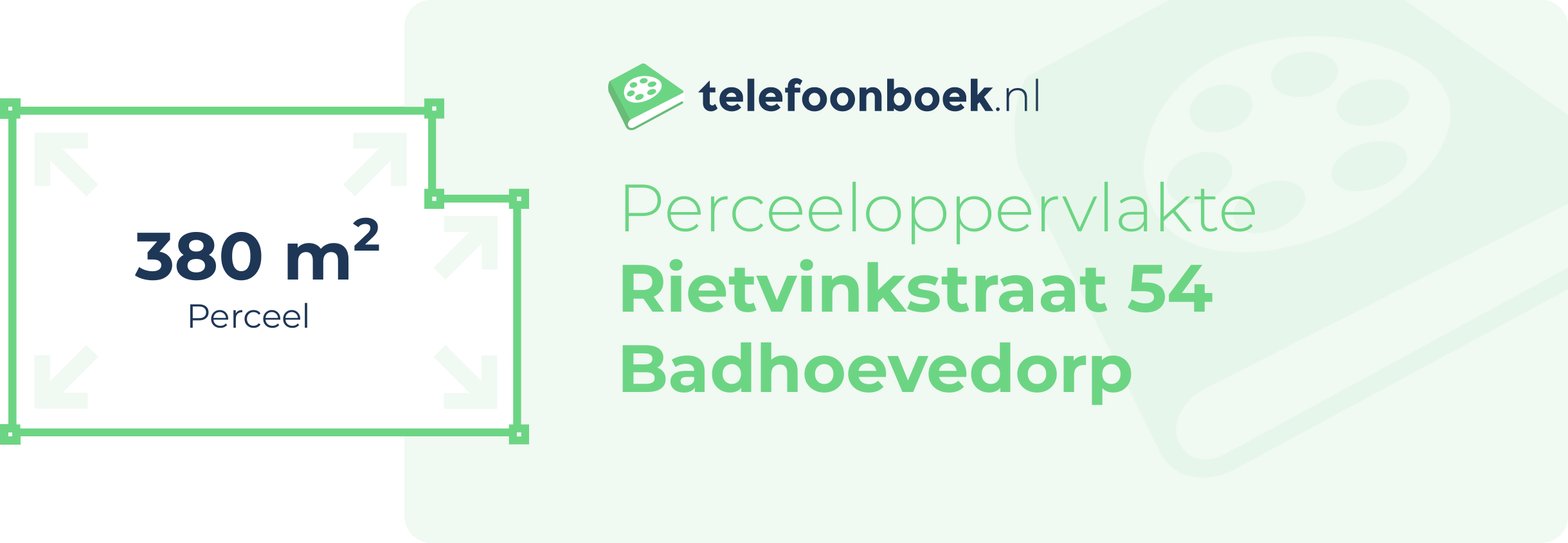 Perceeloppervlakte Rietvinkstraat 54 Badhoevedorp