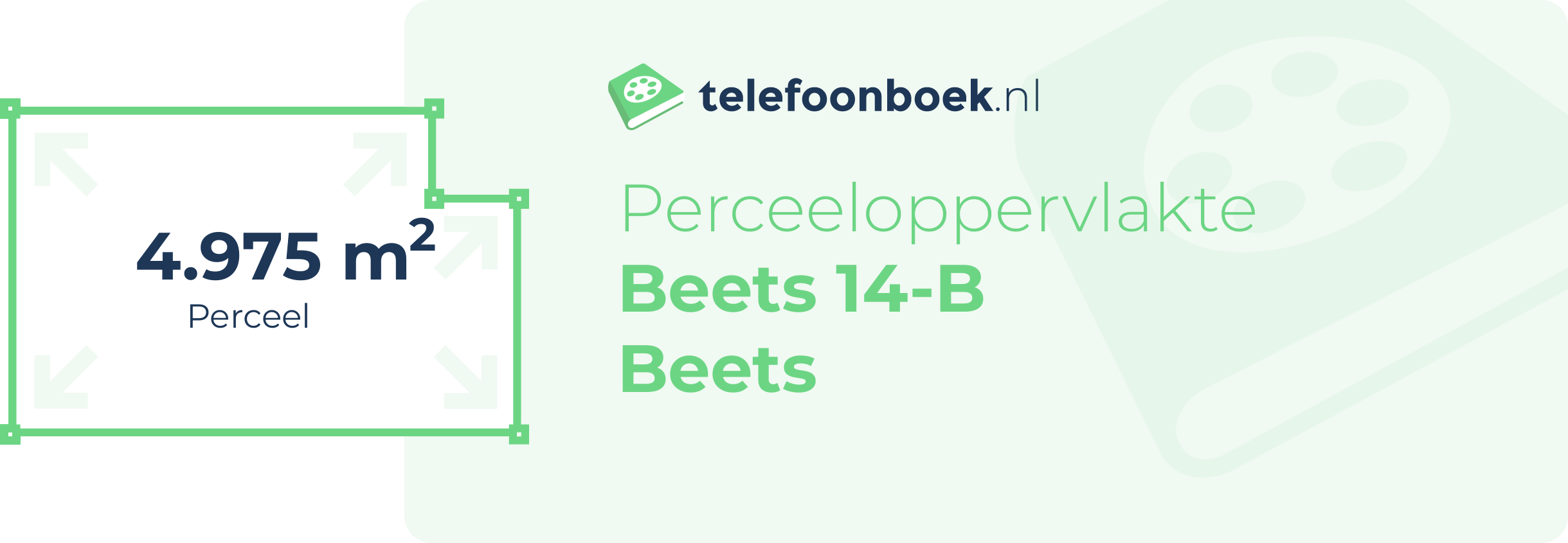 Perceeloppervlakte Beets 14-B Beets