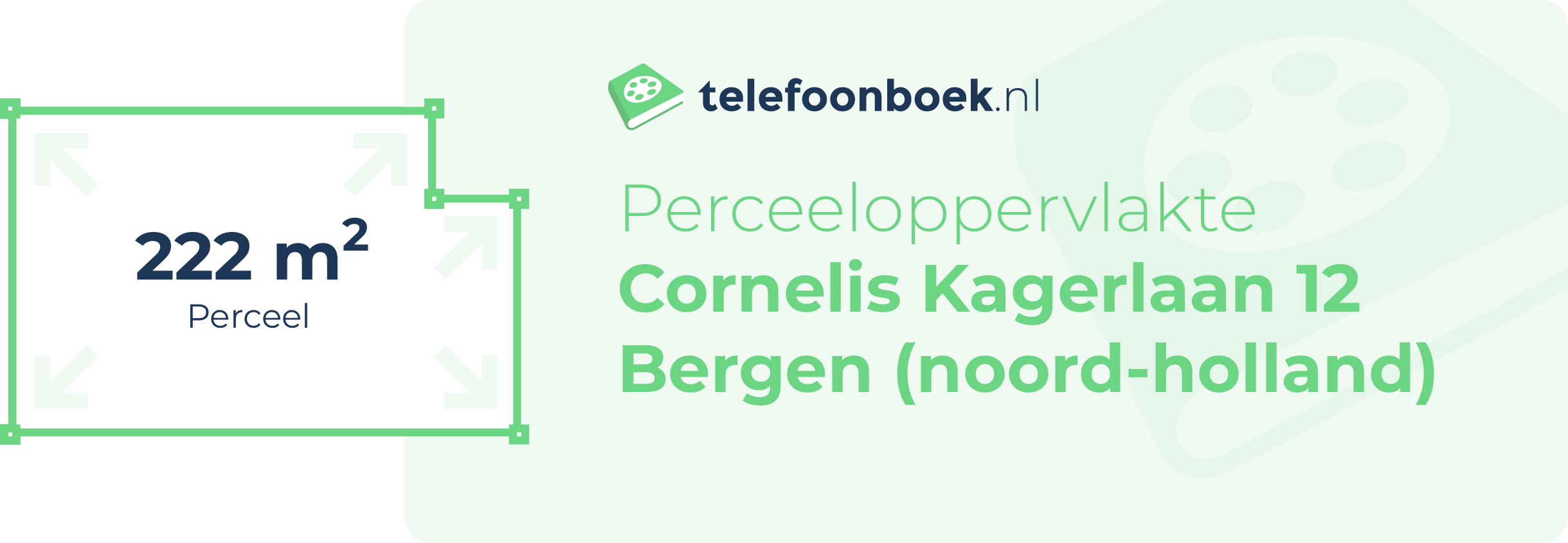 Perceeloppervlakte Cornelis Kagerlaan 12 Bergen (Noord-Holland)
