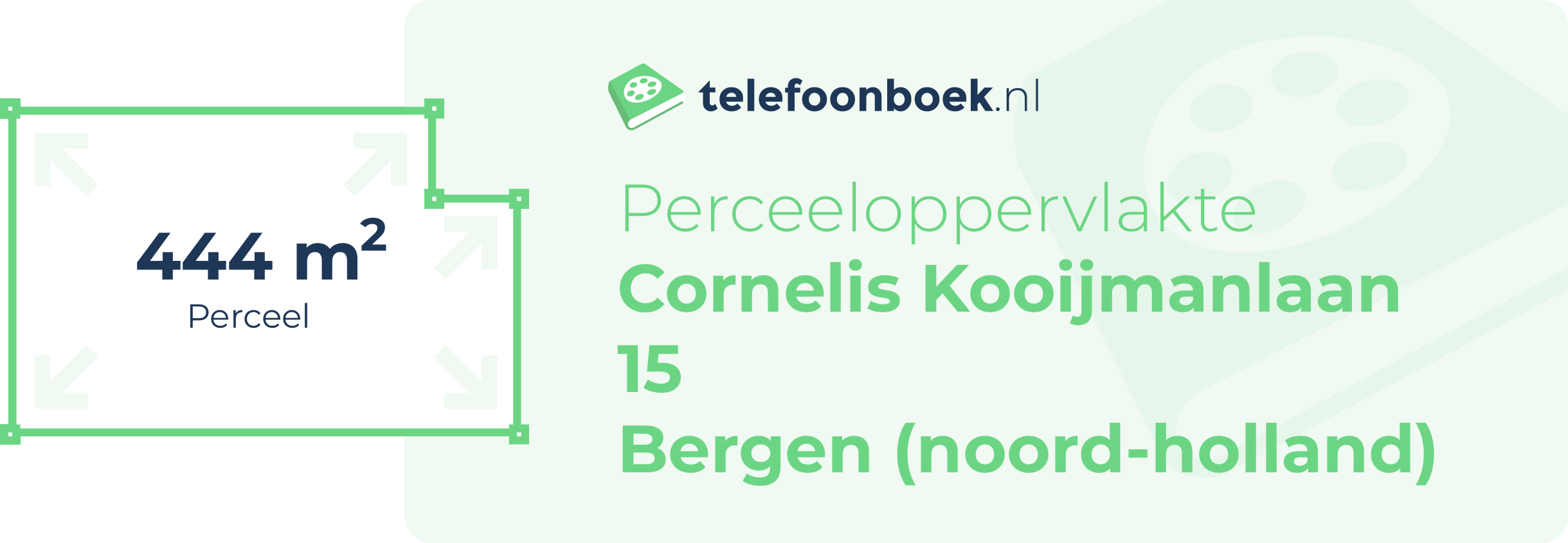 Perceeloppervlakte Cornelis Kooijmanlaan 15 Bergen (Noord-Holland)