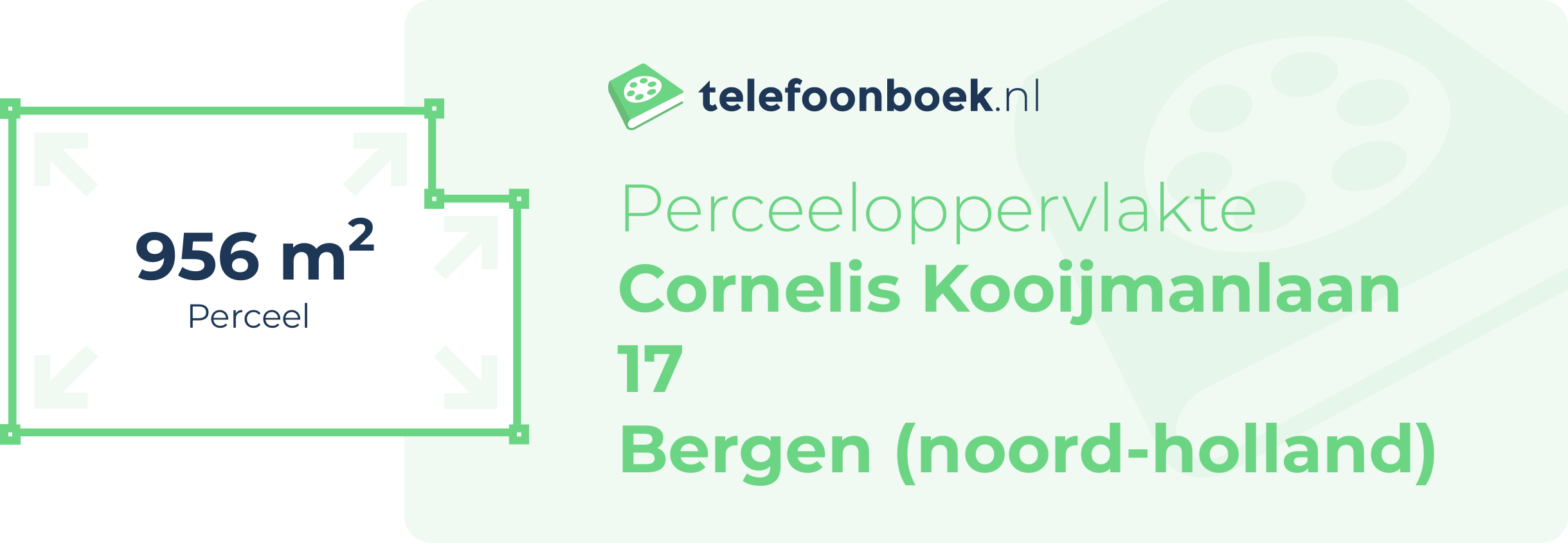 Perceeloppervlakte Cornelis Kooijmanlaan 17 Bergen (Noord-Holland)