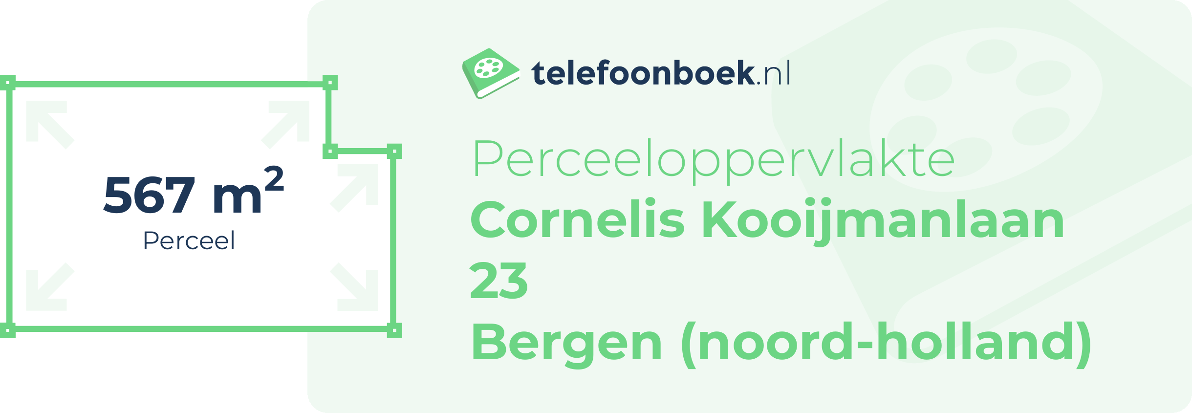Perceeloppervlakte Cornelis Kooijmanlaan 23 Bergen (Noord-Holland)