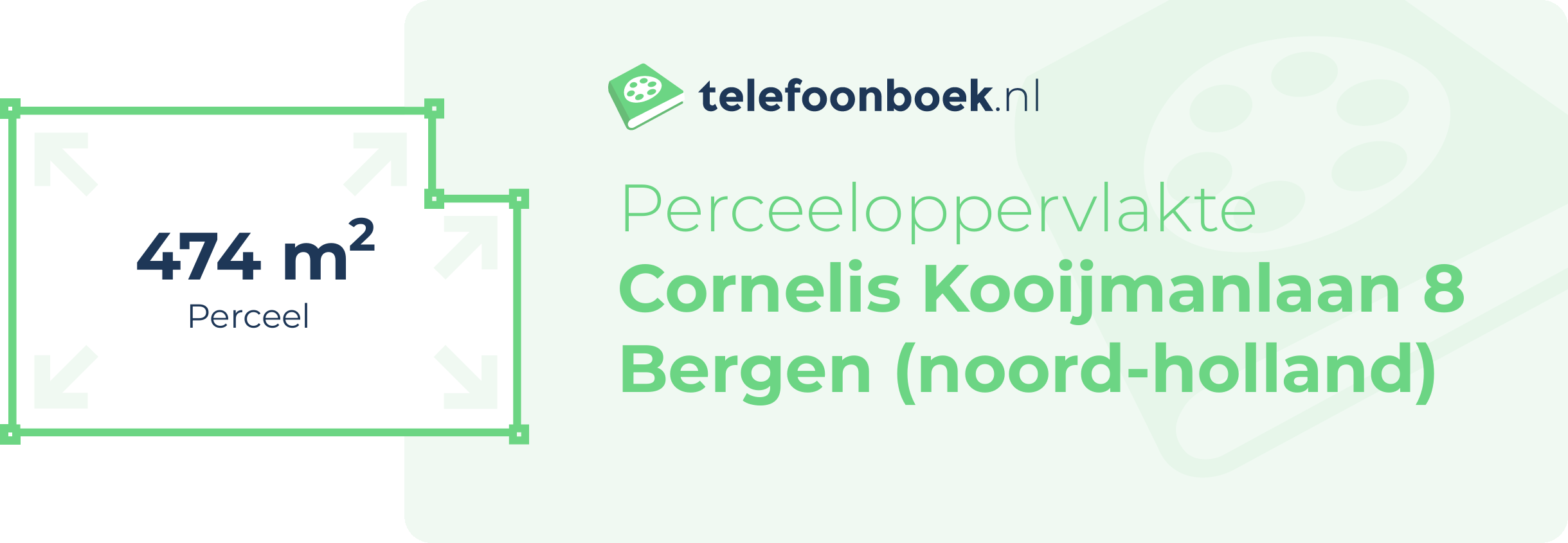 Perceeloppervlakte Cornelis Kooijmanlaan 8 Bergen (Noord-Holland)