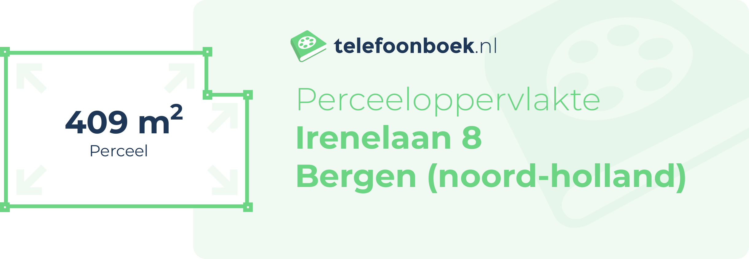 Perceeloppervlakte Irenelaan 8 Bergen (Noord-Holland)