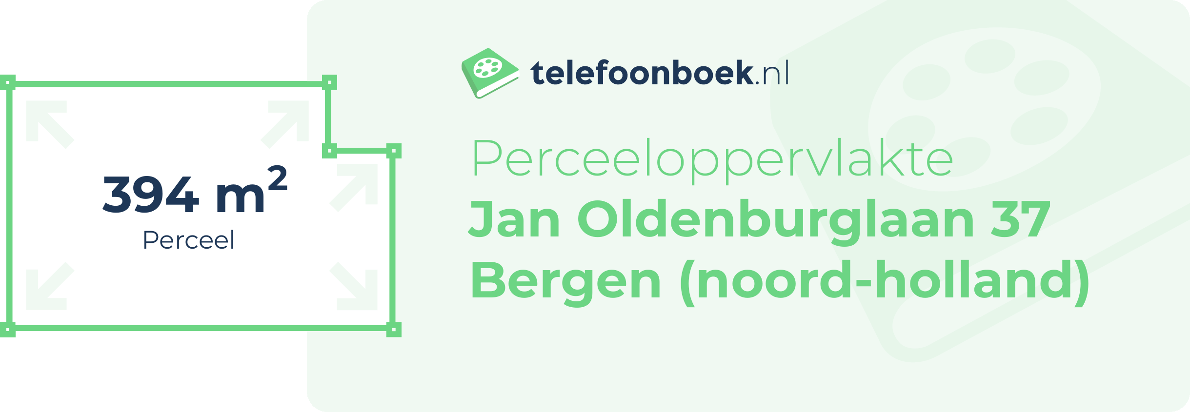 Perceeloppervlakte Jan Oldenburglaan 37 Bergen (Noord-Holland)