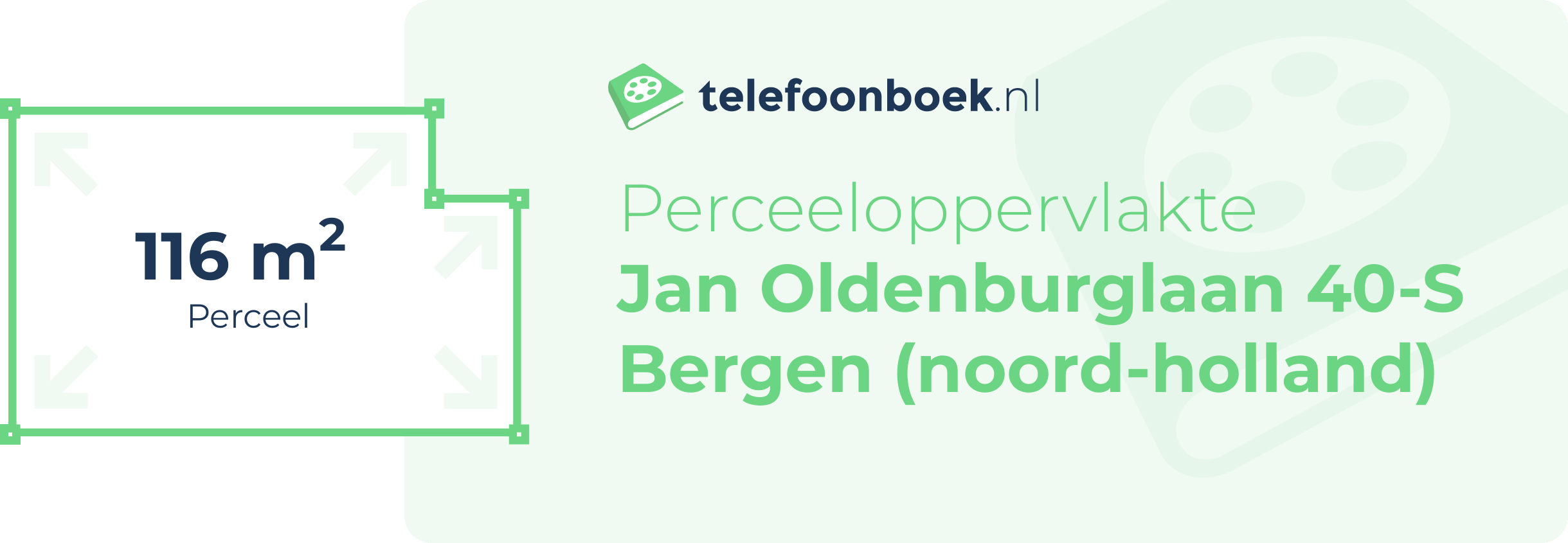 Perceeloppervlakte Jan Oldenburglaan 40-S Bergen (Noord-Holland)