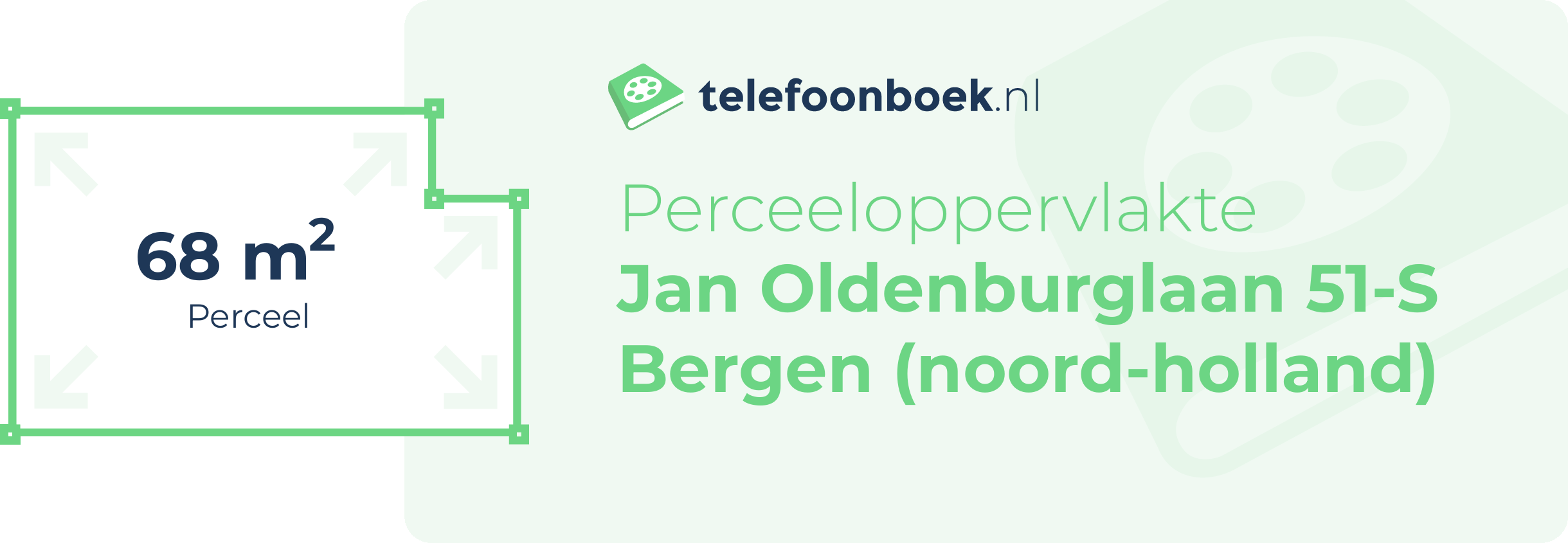 Perceeloppervlakte Jan Oldenburglaan 51-S Bergen (Noord-Holland)