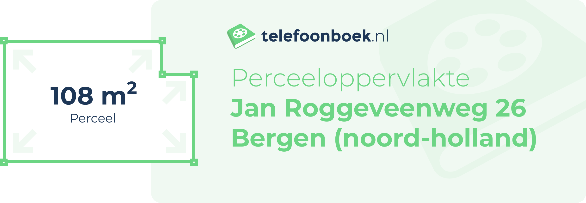 Perceeloppervlakte Jan Roggeveenweg 26 Bergen (Noord-Holland)