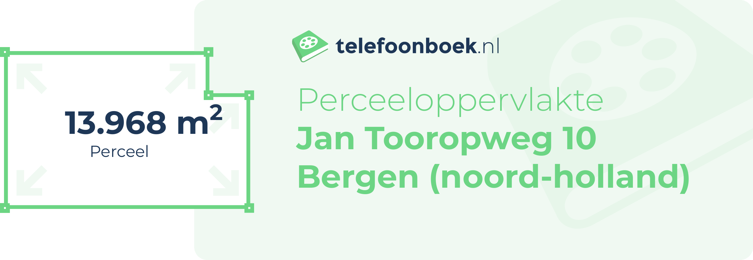 Perceeloppervlakte Jan Tooropweg 10 Bergen (Noord-Holland)
