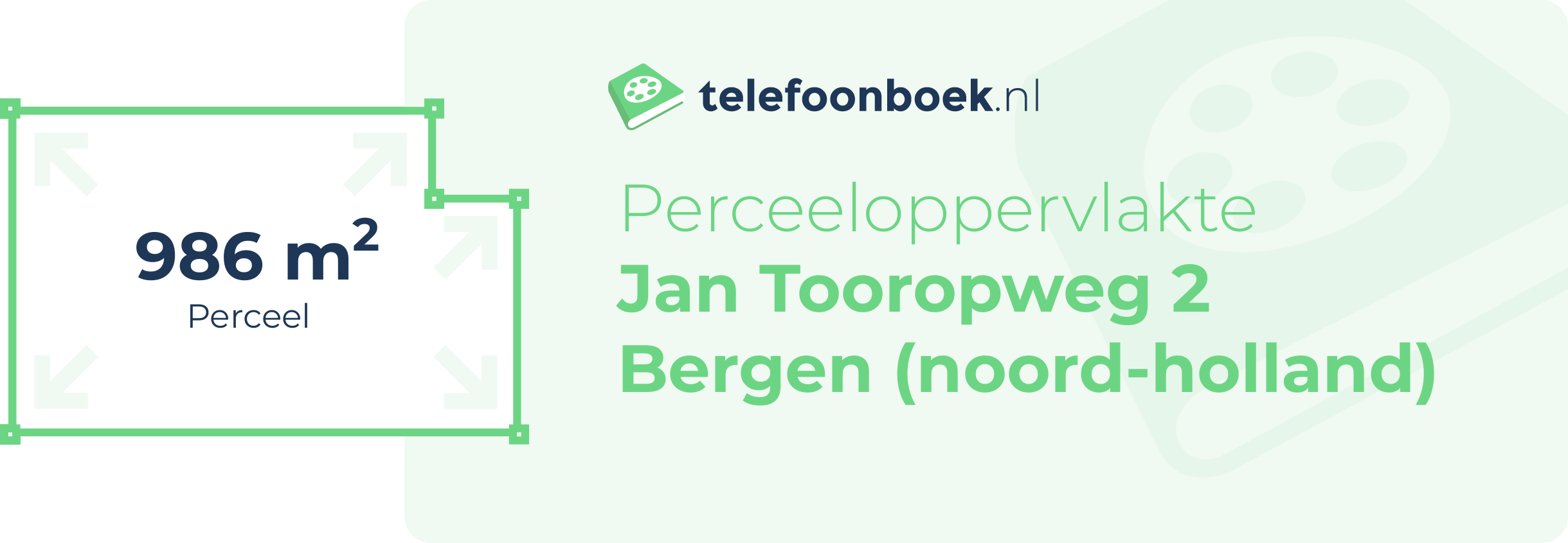 Perceeloppervlakte Jan Tooropweg 2 Bergen (Noord-Holland)