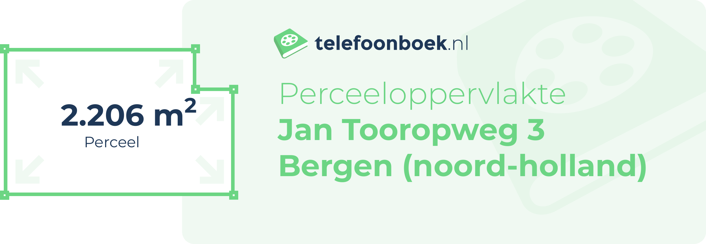 Perceeloppervlakte Jan Tooropweg 3 Bergen (Noord-Holland)