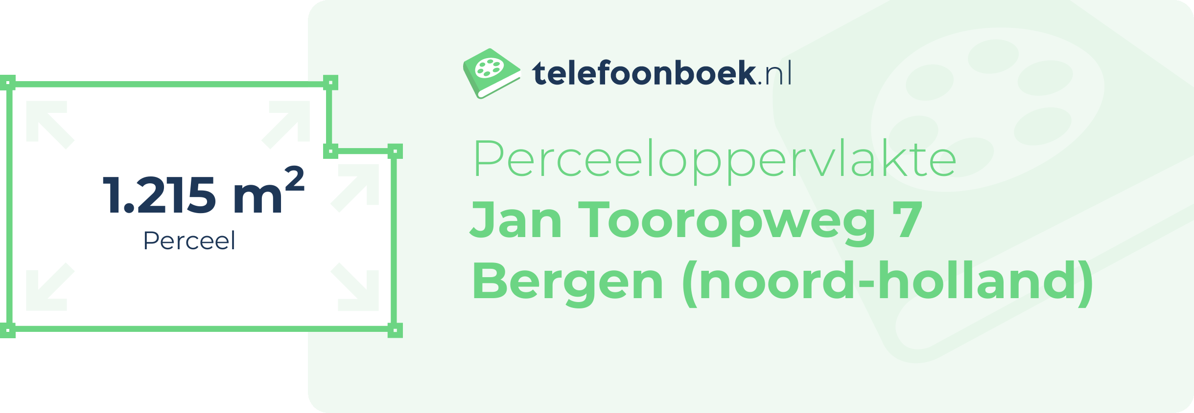 Perceeloppervlakte Jan Tooropweg 7 Bergen (Noord-Holland)