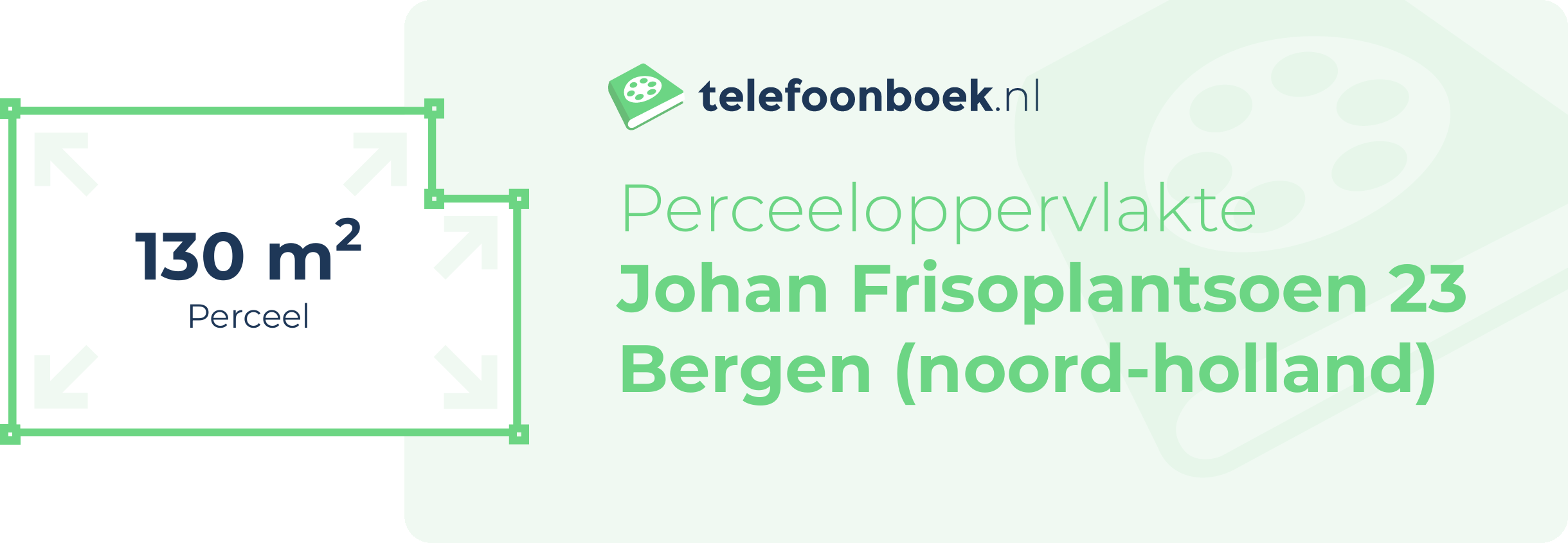 Perceeloppervlakte Johan Frisoplantsoen 23 Bergen (Noord-Holland)
