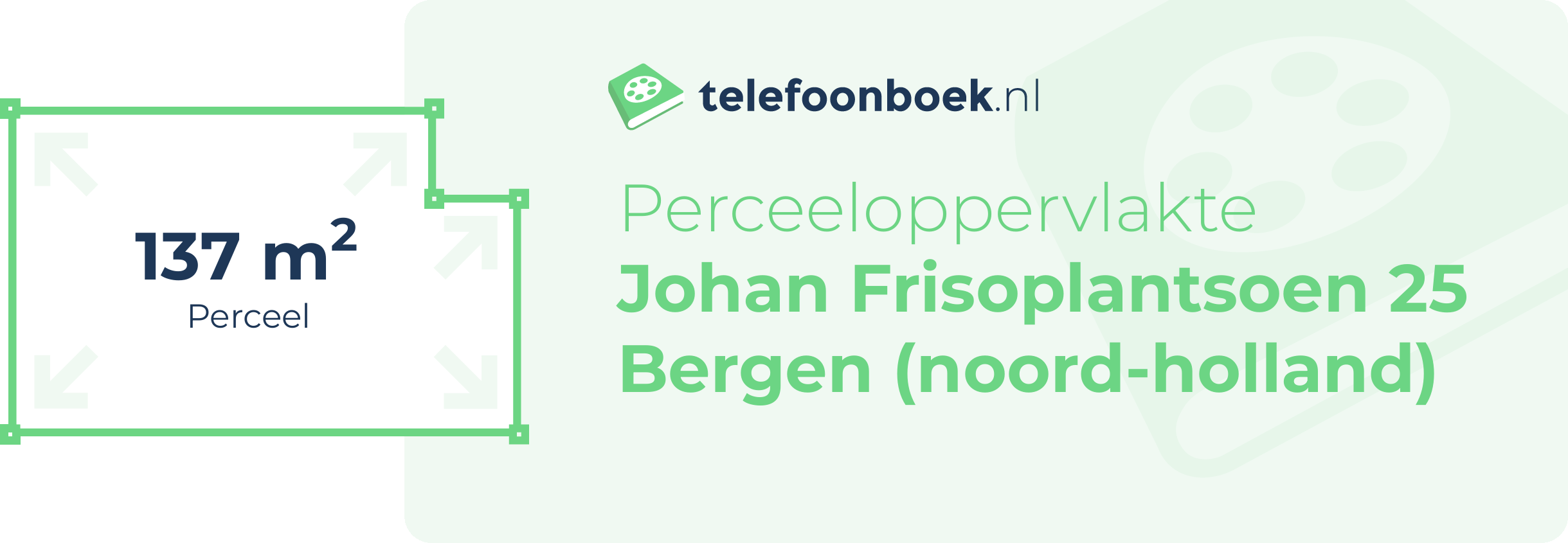 Perceeloppervlakte Johan Frisoplantsoen 25 Bergen (Noord-Holland)