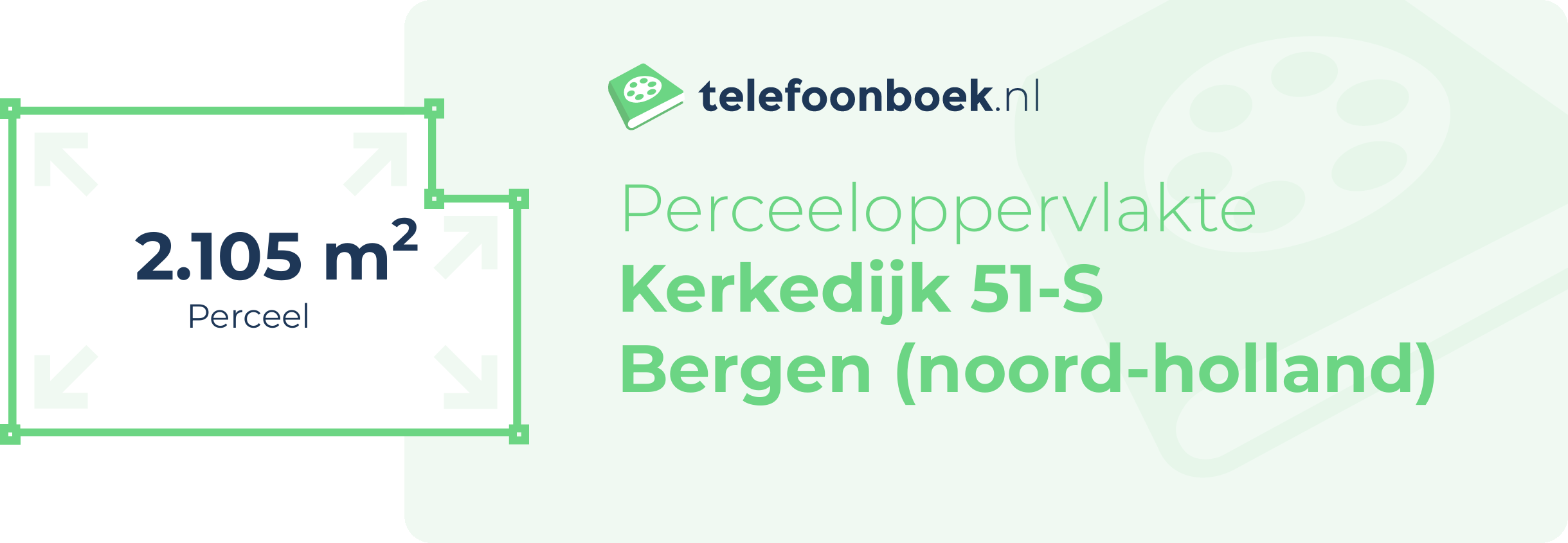 Perceeloppervlakte Kerkedijk 51-S Bergen (Noord-Holland)