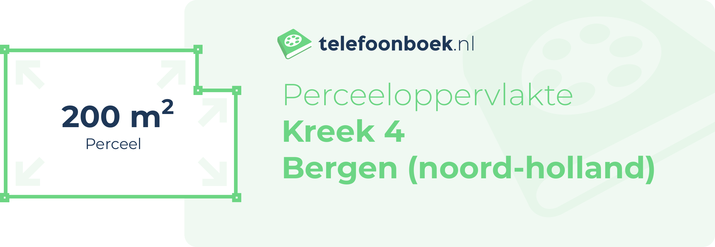 Perceeloppervlakte Kreek 4 Bergen (Noord-Holland)