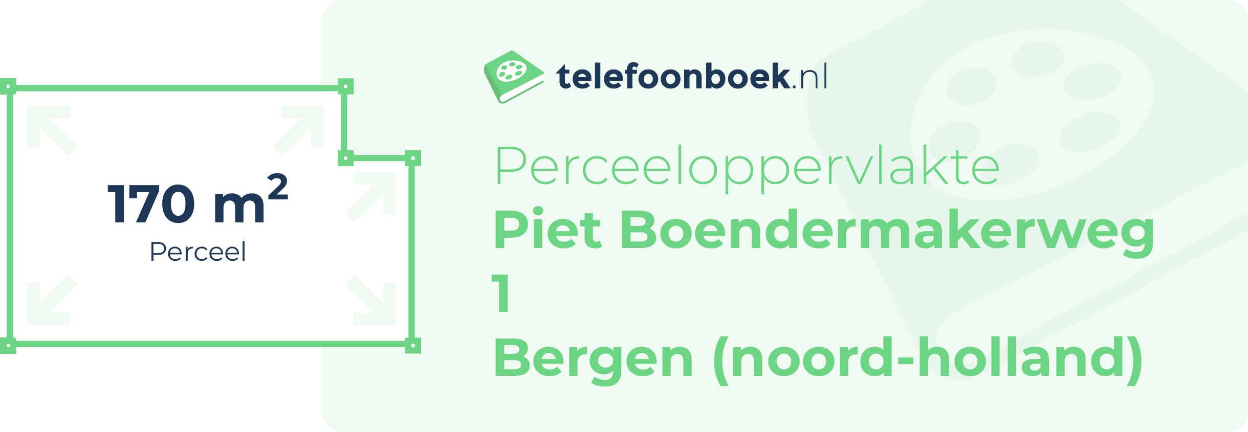 Perceeloppervlakte Piet Boendermakerweg 1 Bergen (Noord-Holland)
