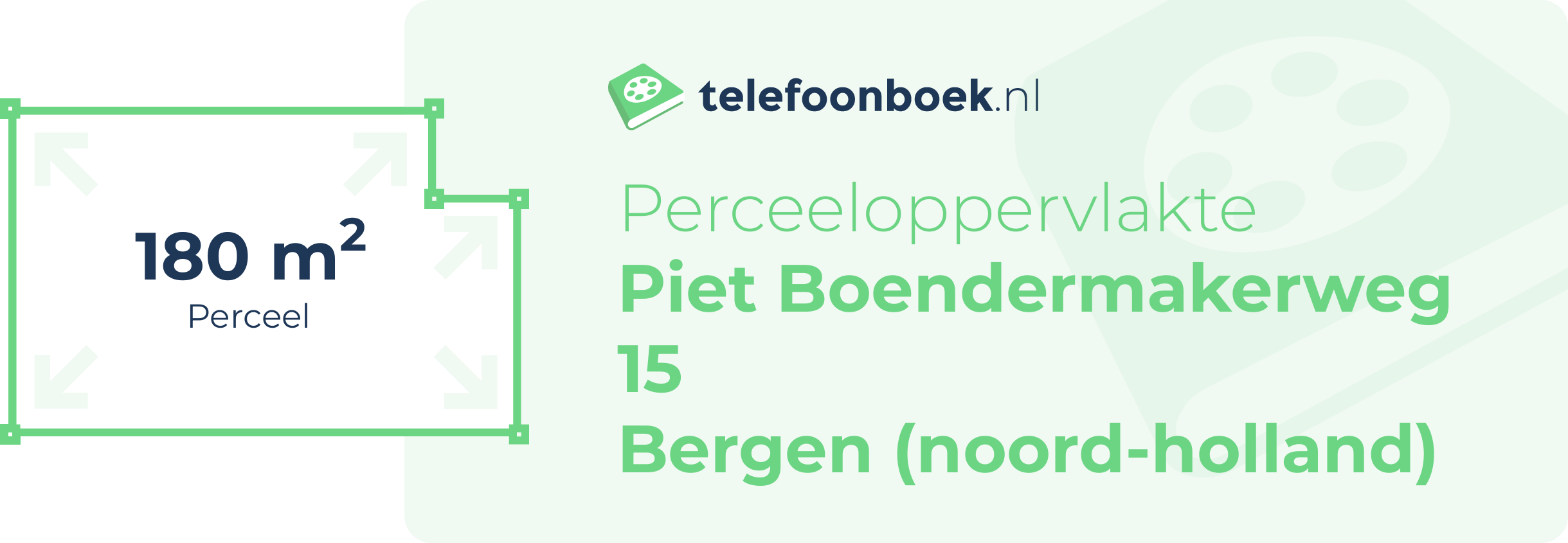 Perceeloppervlakte Piet Boendermakerweg 15 Bergen (Noord-Holland)
