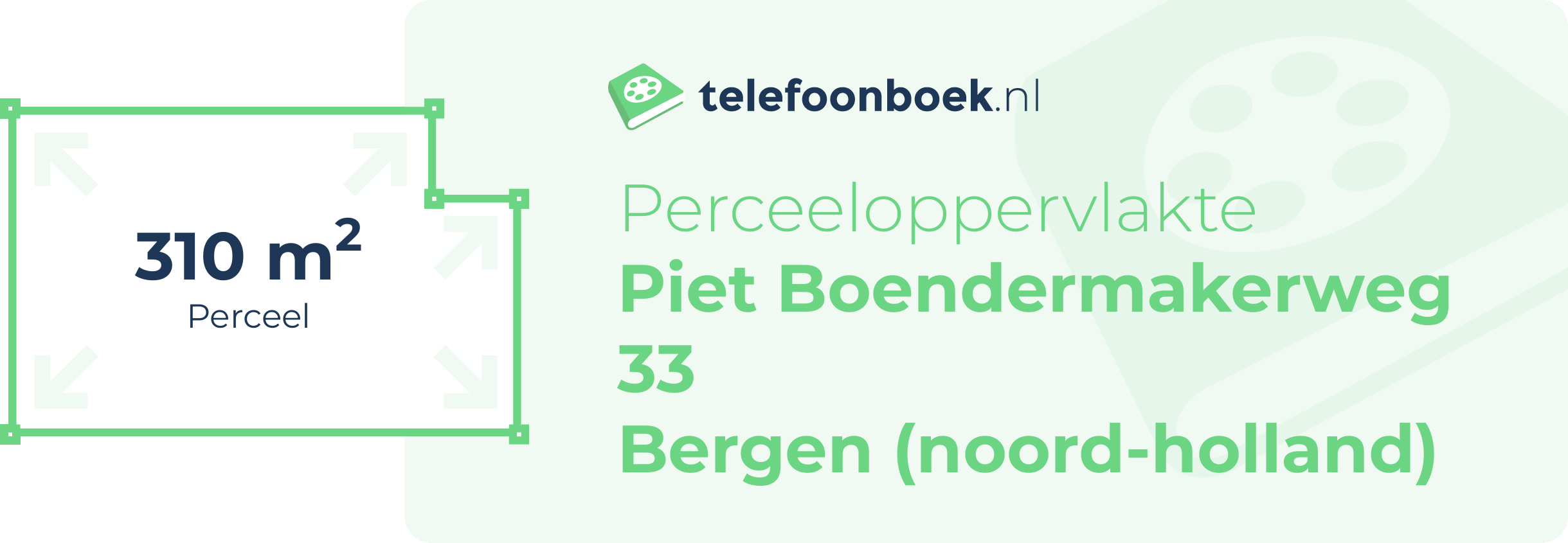 Perceeloppervlakte Piet Boendermakerweg 33 Bergen (Noord-Holland)