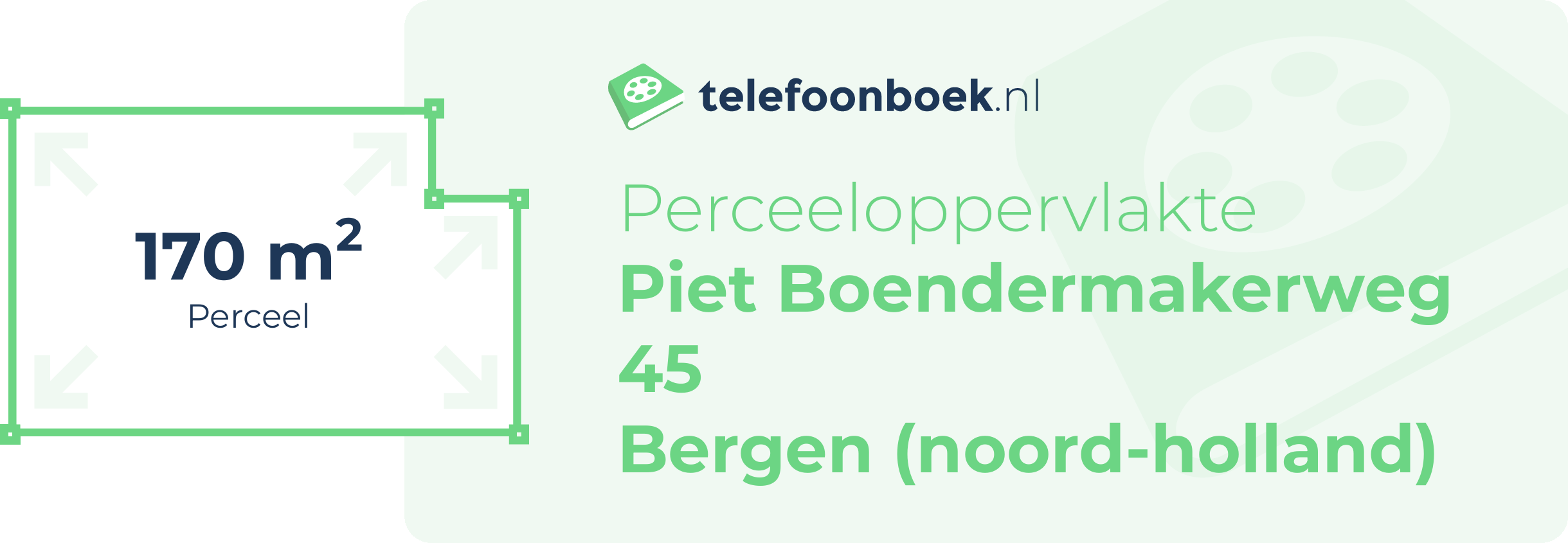 Perceeloppervlakte Piet Boendermakerweg 45 Bergen (Noord-Holland)
