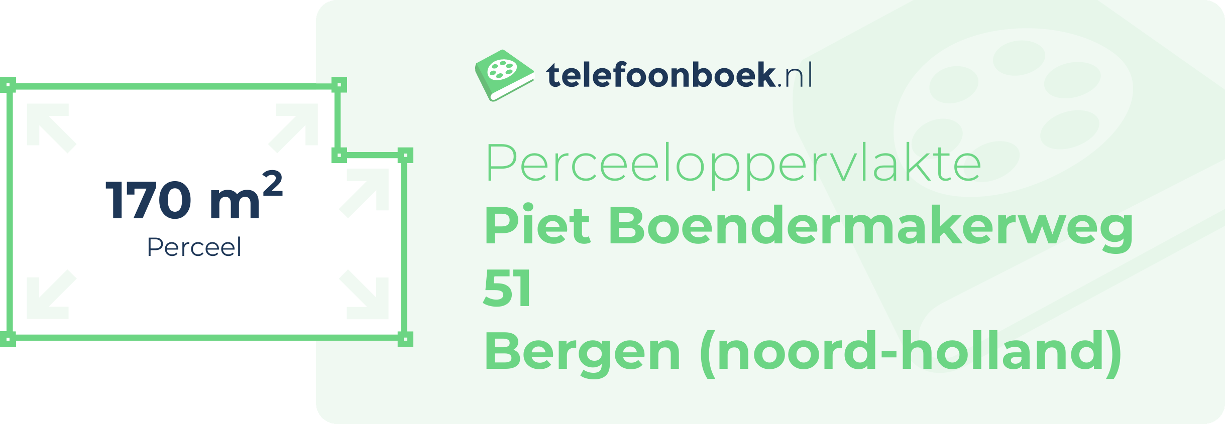 Perceeloppervlakte Piet Boendermakerweg 51 Bergen (Noord-Holland)
