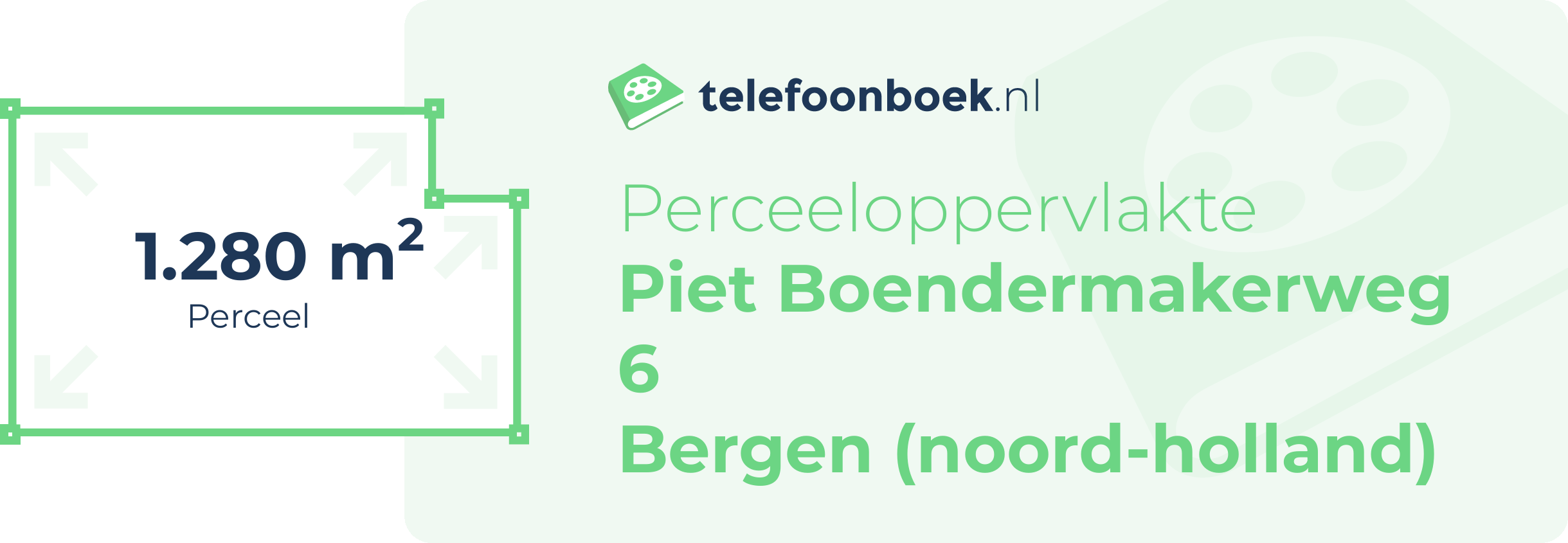 Perceeloppervlakte Piet Boendermakerweg 6 Bergen (Noord-Holland)
