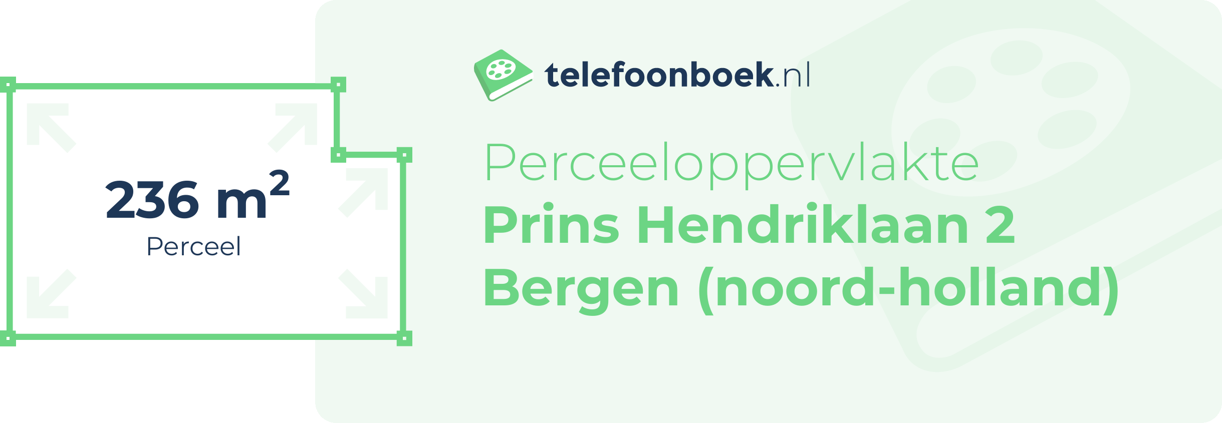 Perceeloppervlakte Prins Hendriklaan 2 Bergen (Noord-Holland)