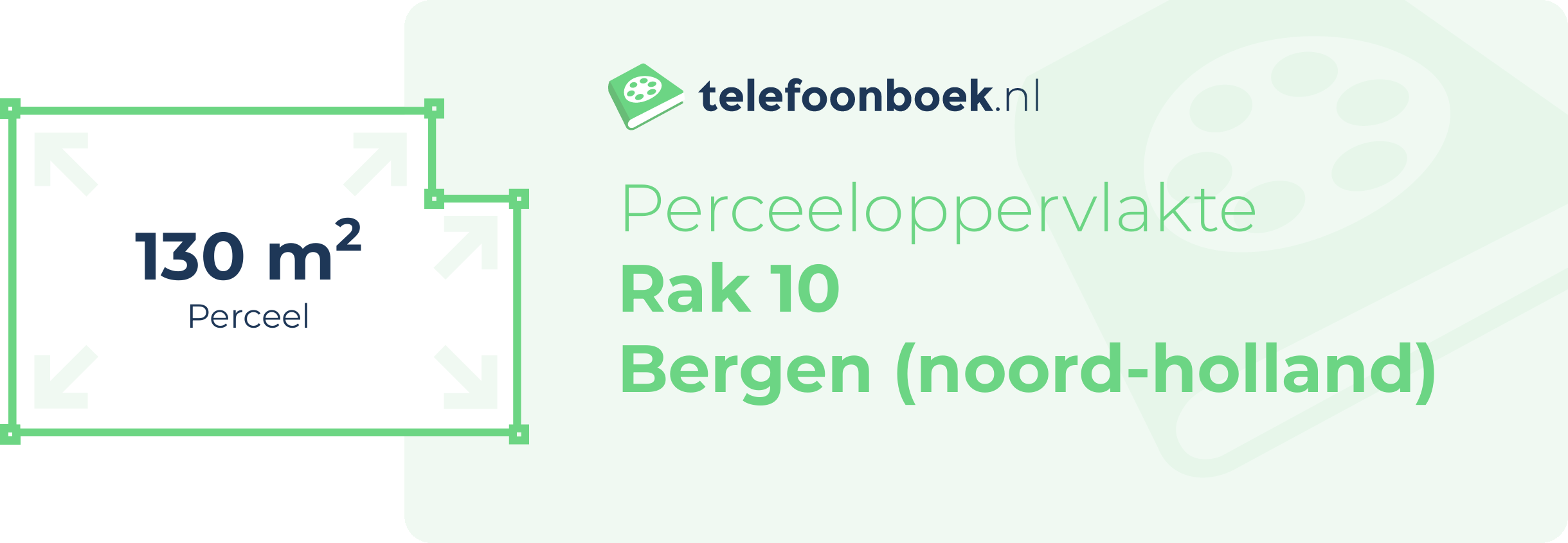 Perceeloppervlakte Rak 10 Bergen (Noord-Holland)