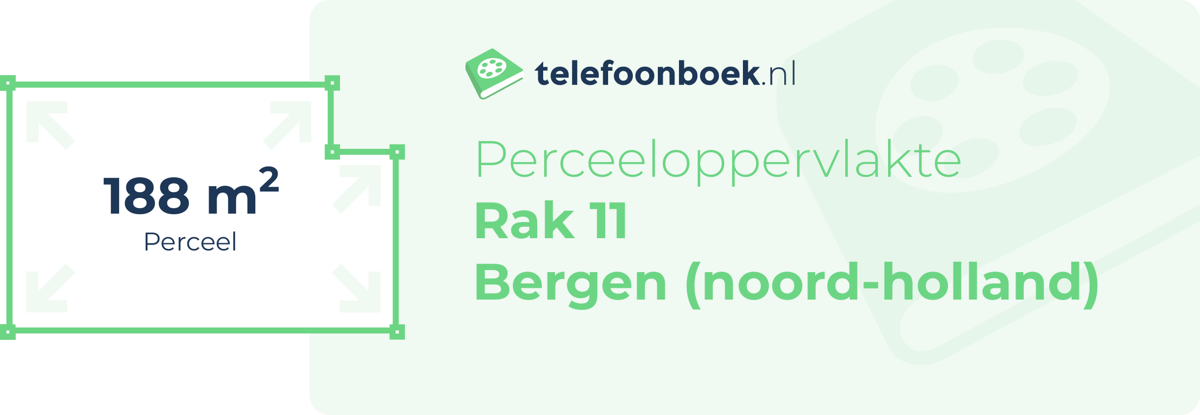 Perceeloppervlakte Rak 11 Bergen (Noord-Holland)