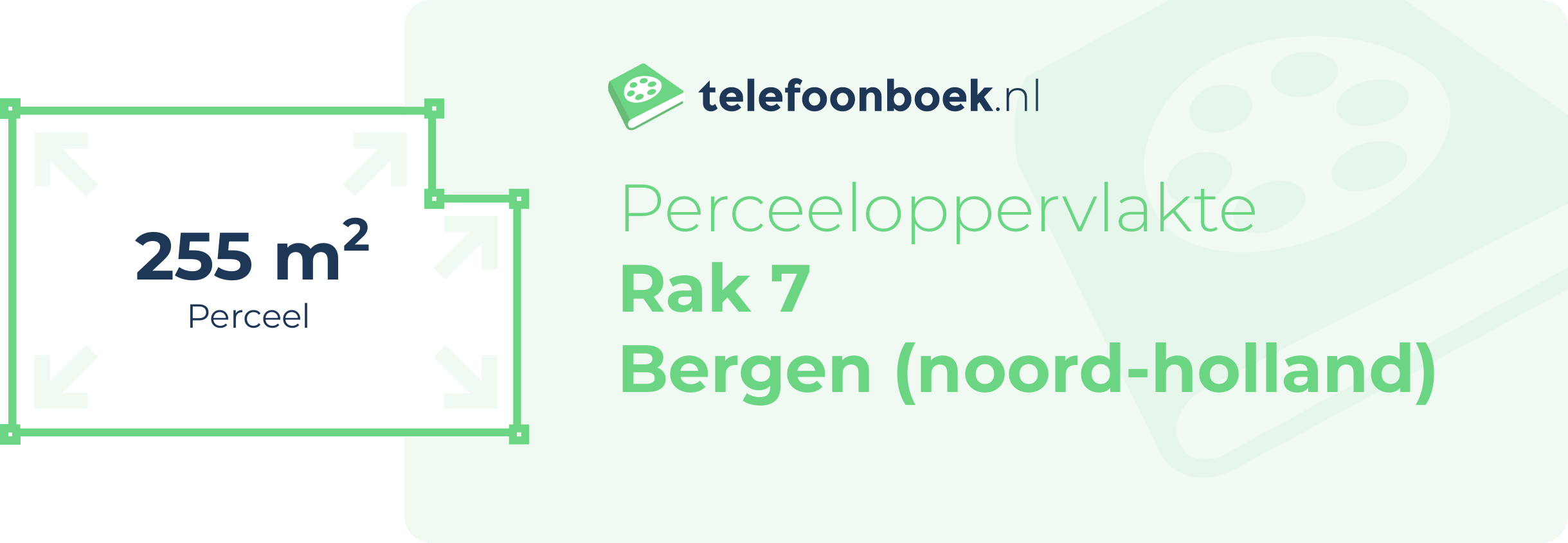 Perceeloppervlakte Rak 7 Bergen (Noord-Holland)